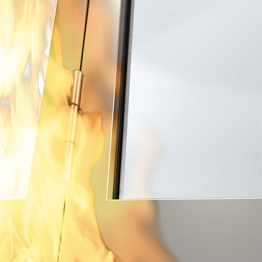 Fenster in Flammen